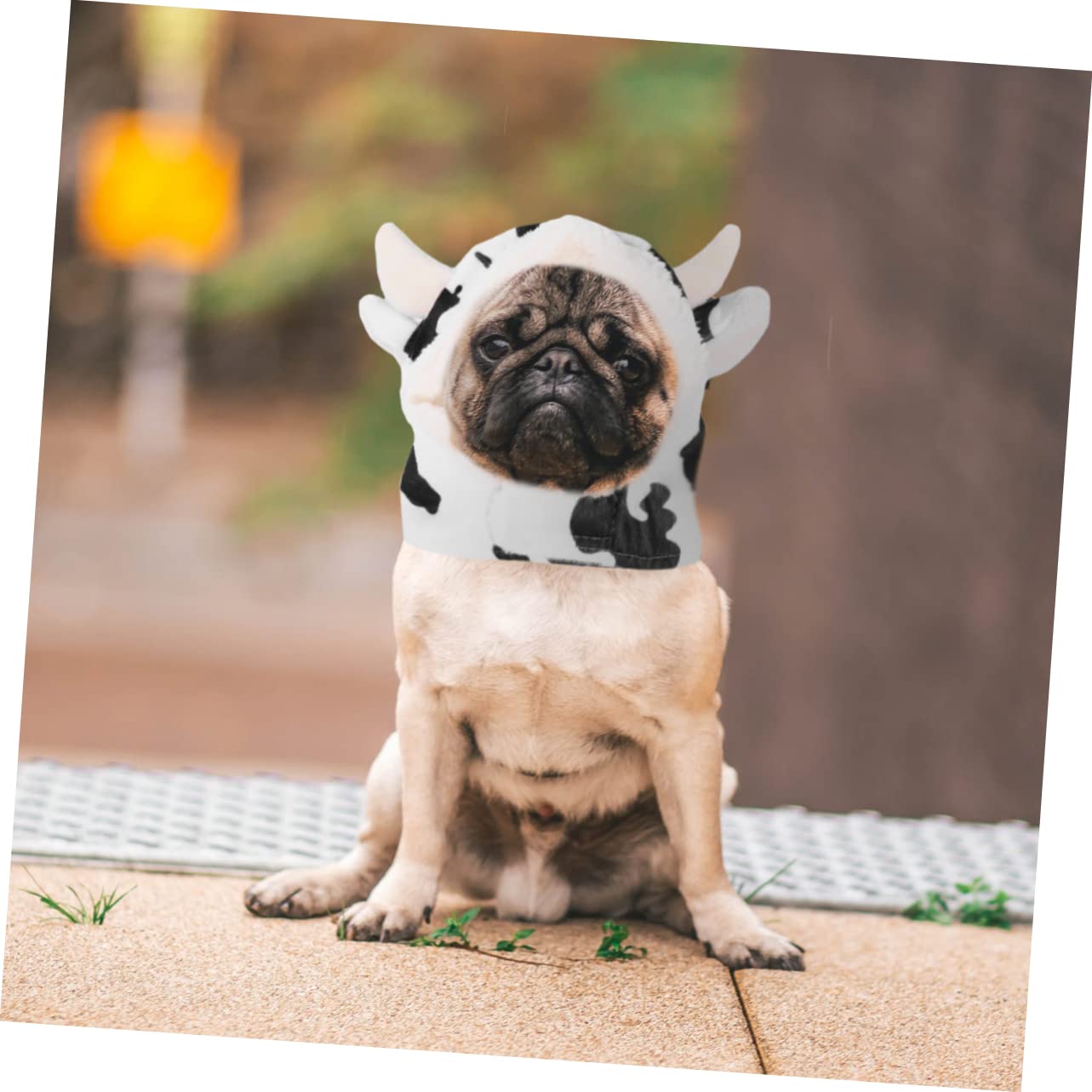 YARNOW Gorro De Peluche para Cosplay De Mascota Adorable Disfraz De Perro Forma De Vaca Suministros para Mascotas Adecuado para Fiestas De Disfraces