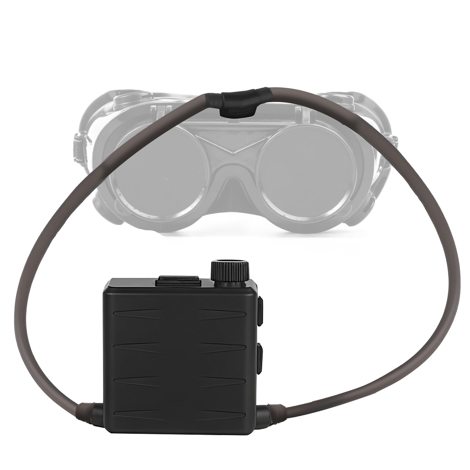Kit di occhiali anti-appannamento, antiappannamento, per occhiali con manopola regolabile, pulsante turbo, toppa con velcro, chiusura magnetica, 7 ore di durata per softair, tattico