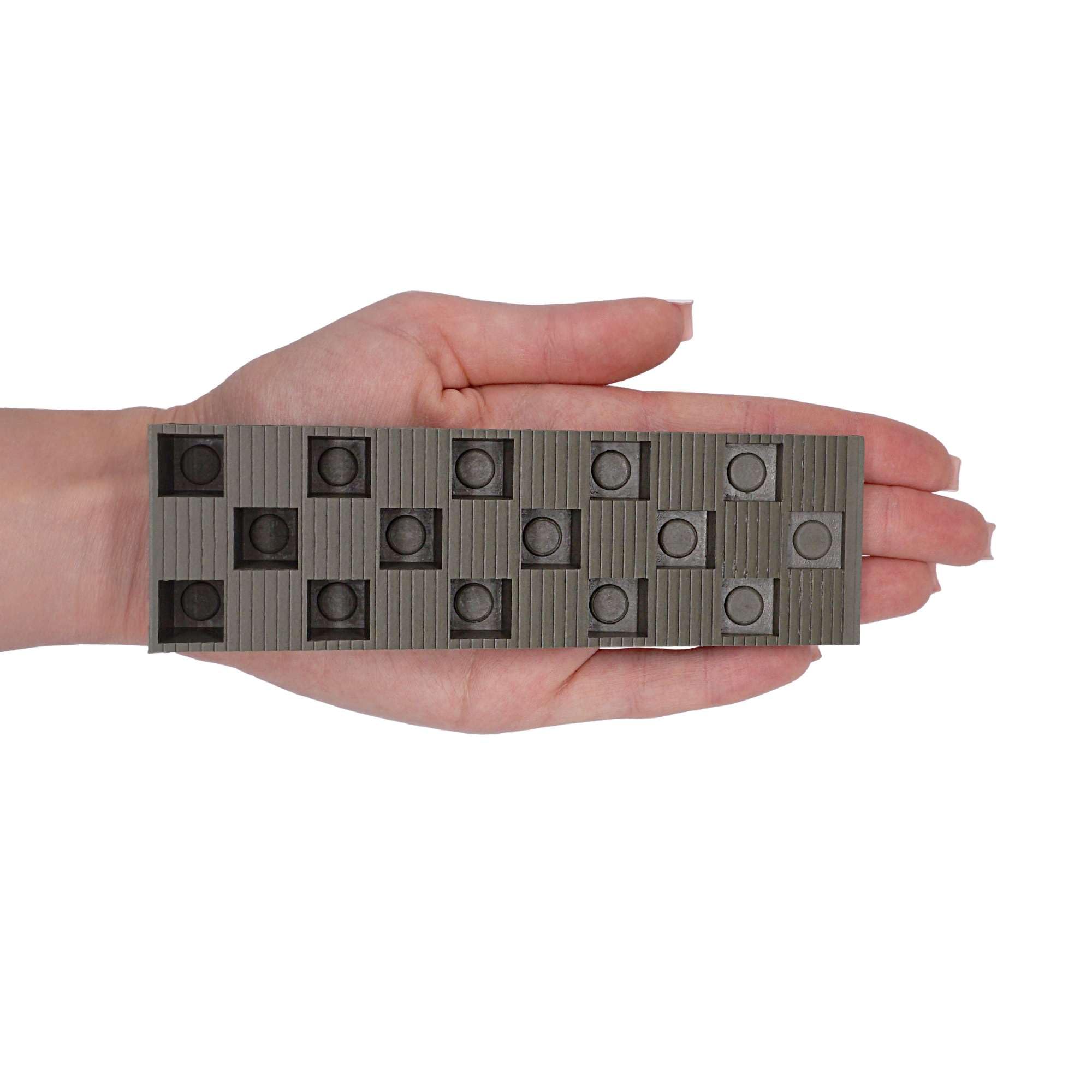 SKIR'CO Lot de 10 cales en plastique nervurées 149 x 45 x 30 mm pour nivellement, cales d'espacement, cales de nivellement, cales à emboîter