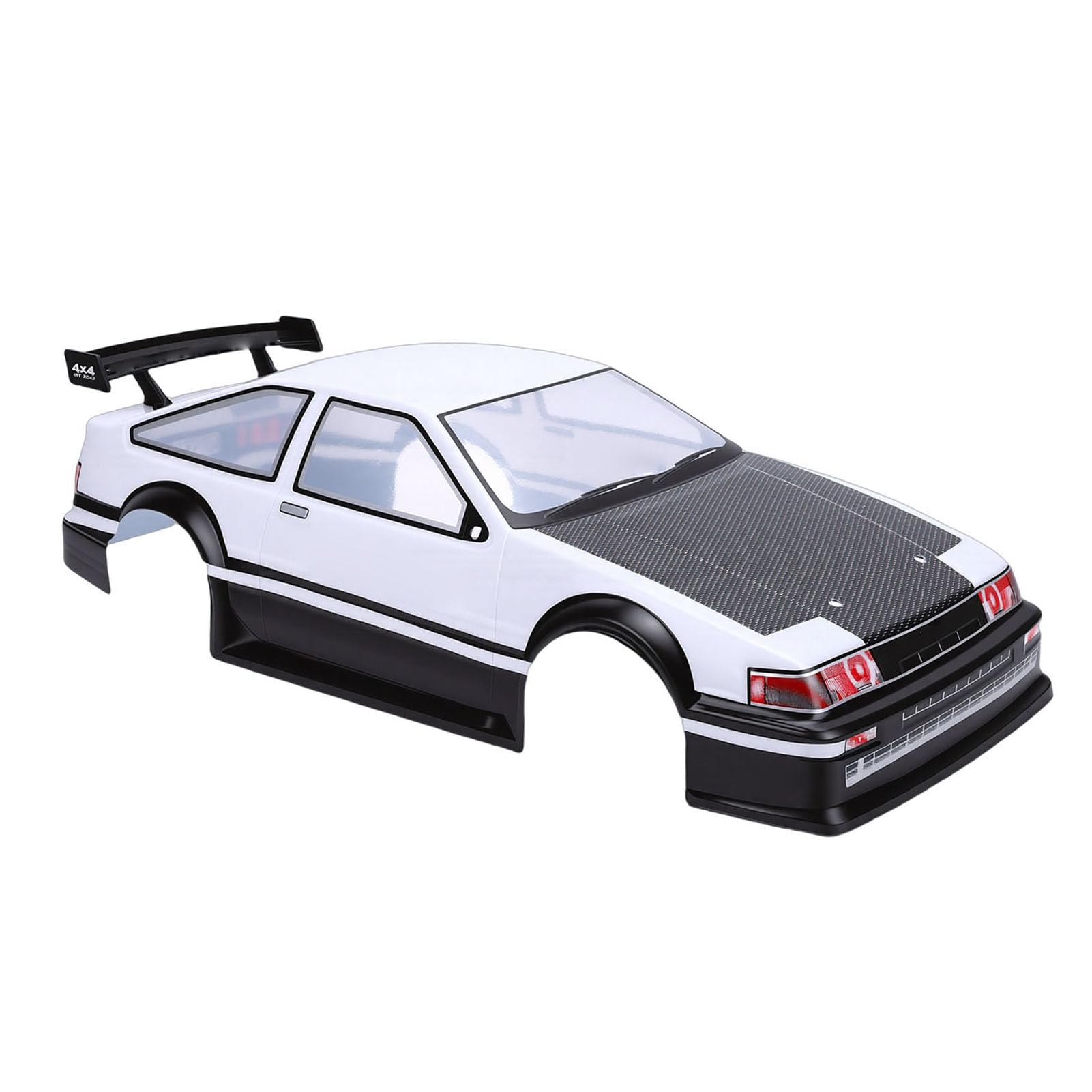 Topiky RC Car Body Cover 1/10 Scale Universal Painted Precut Modification 26cm Wheelbase Fit for AE86 Racing Car, 1/10 Scale RC Painted Drift Racing Onroad Body Cover