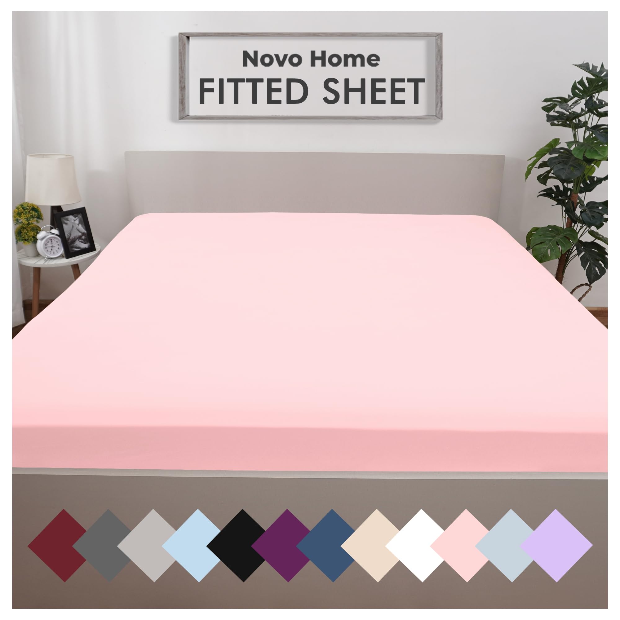 Novo Home Emperor Fitted Sheet 35 cm Extra Deep - Soft Microfibre
