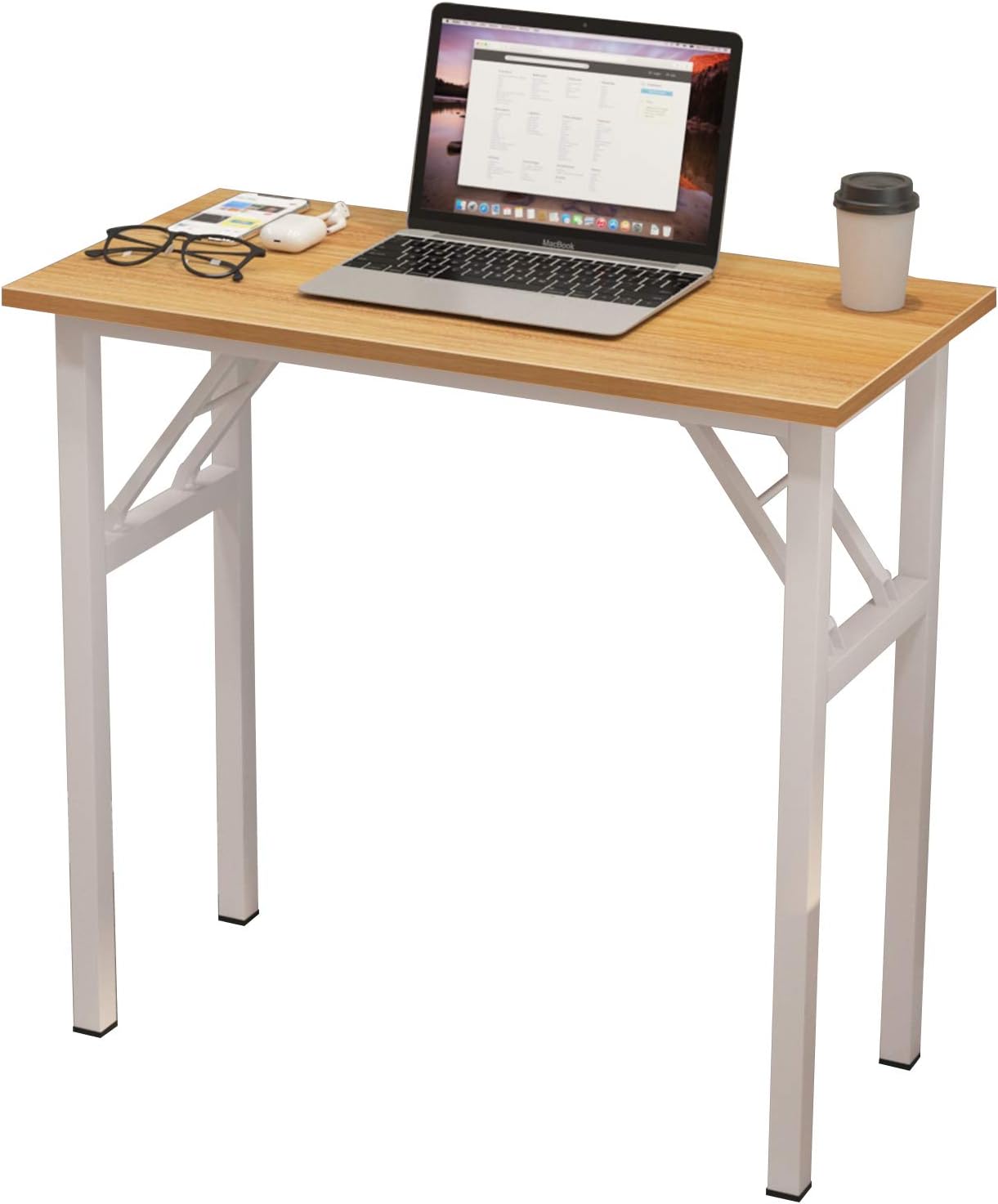 SogesHome Bureau d'Ordinateur Pliant, 100 x 60 x 75 cm, Bureau PC pour Bureau, Salle à Manger ou Tables de Conférence - Maison