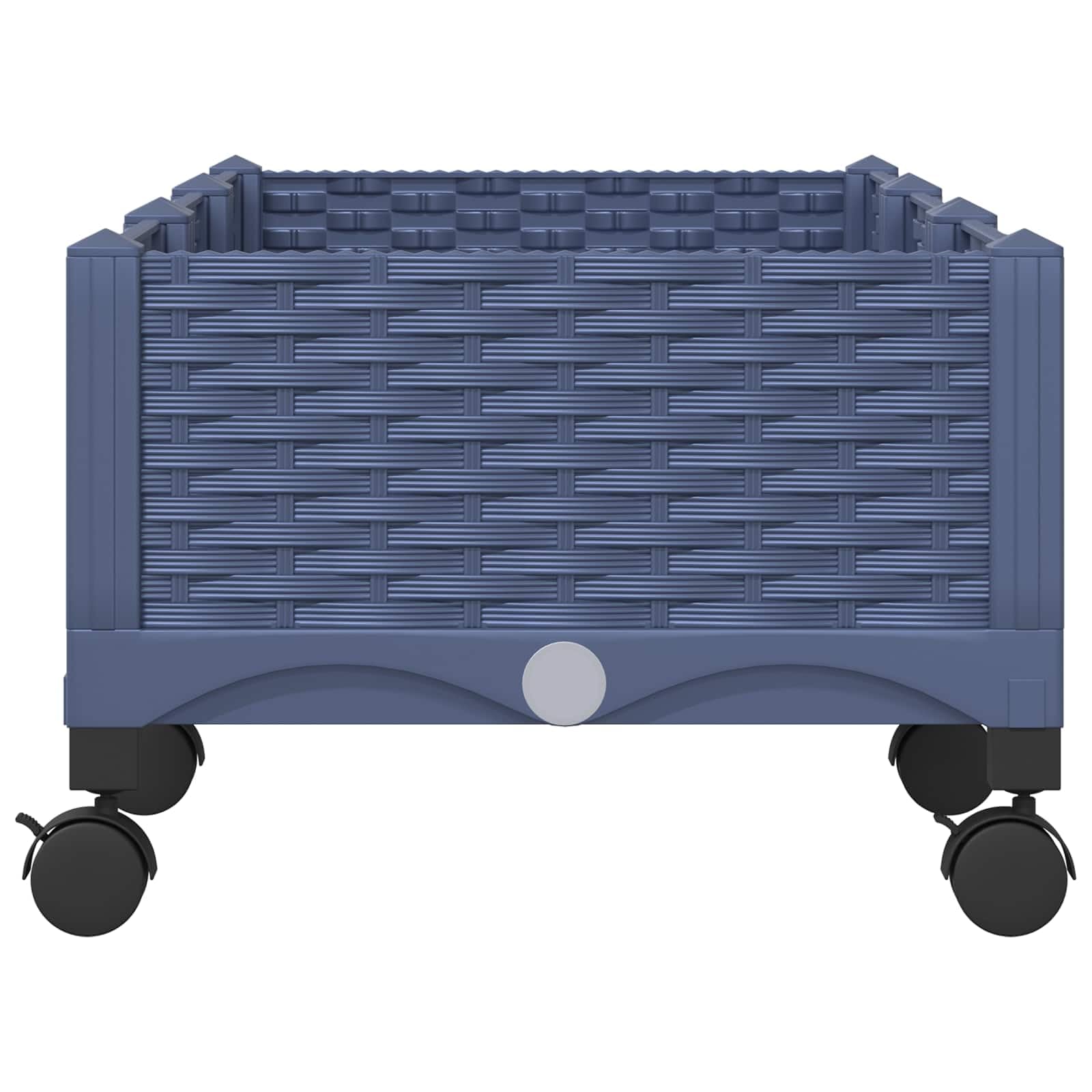 Hothingwell Hochbeet, Polypropylen, 120 x 40 x 33 cm, Grau / Blau | Polypropylen, großes Fassungsvermögen, 2 Personen, Balkongarten