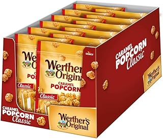Werther's Original Caramel Popcorn (12 x 140g) / Popcorn mit Sahne-Karamell-Überzug