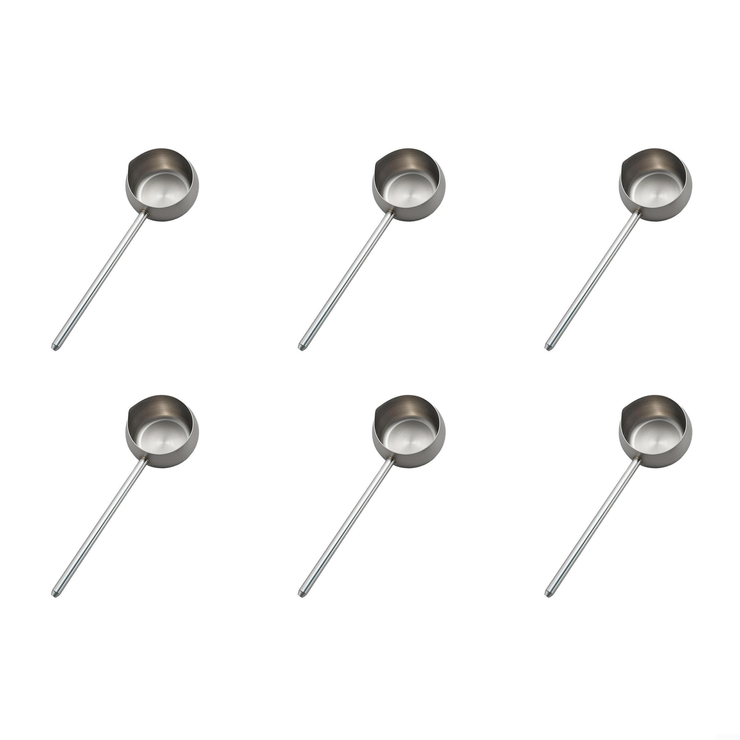 Cuchara de mango largo de acero para dispensar aceite, sazonar y filtrar condimentos