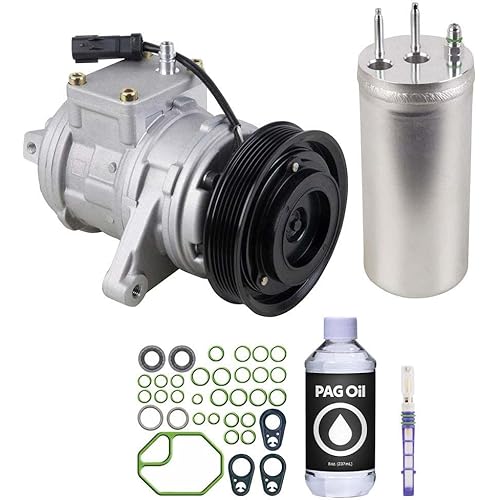 AC Compressor & A/C Kit For Jeep Wrangler TJ 4.0L 2000 2001 2002 2003 2004 2005 2006 - BuyAutoParts 60-80151RK New