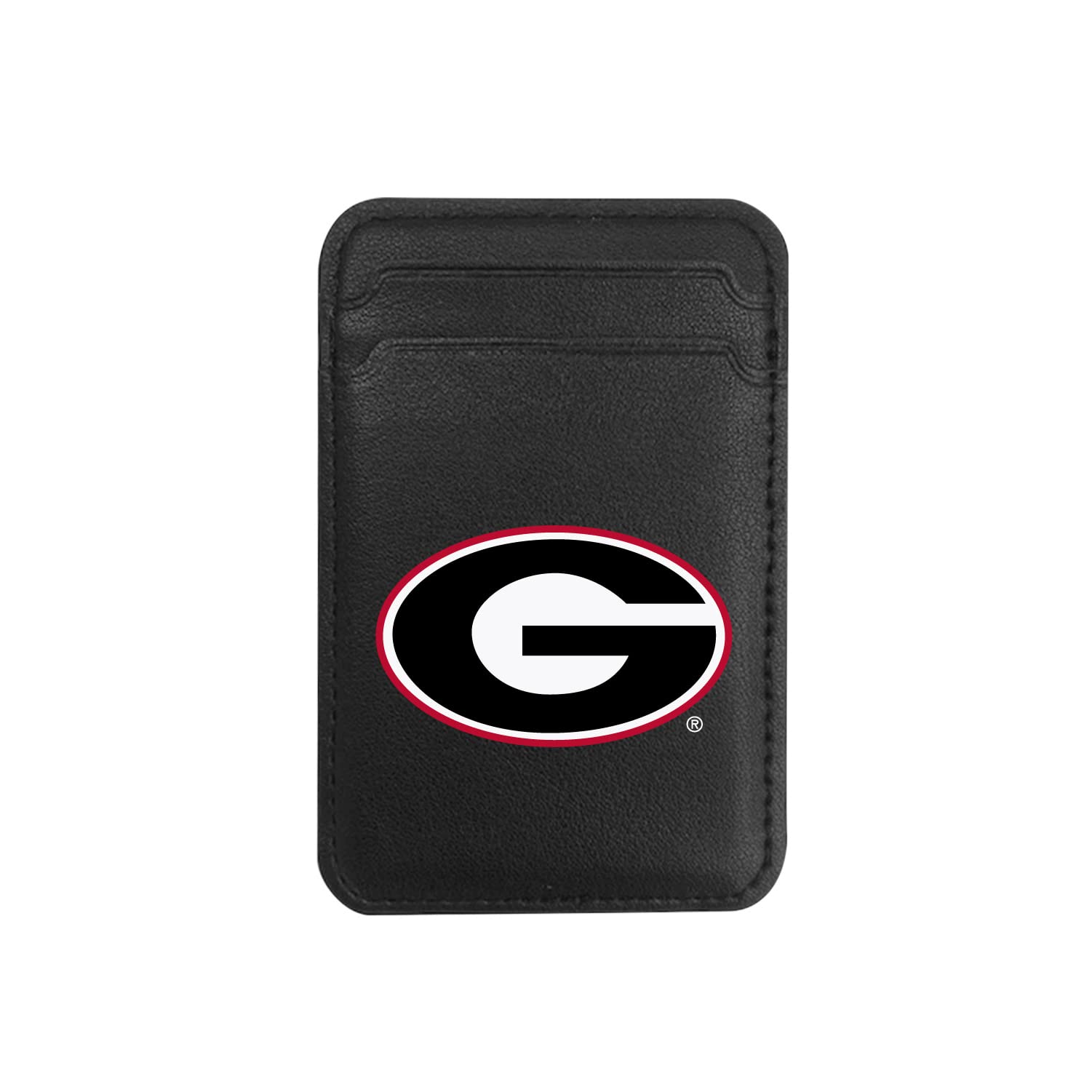 OTM Essentials University of Georgia Faux Leather Phone Wallet Sleeves, Sleek Magnetic Phone Wallet Case, Lightweight Compatible with Magsafe