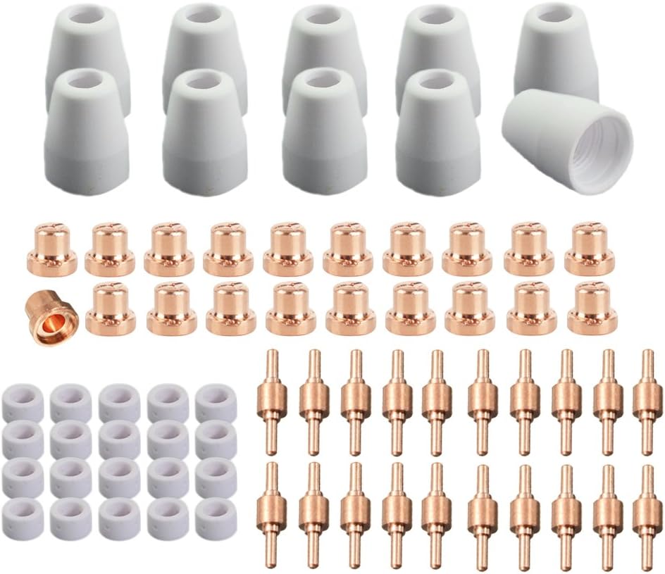 Plasma Cutter Cutting Torch Head Consumables Fit PT31 Plasma Cutting Torch Kit Accessories 70Pcs