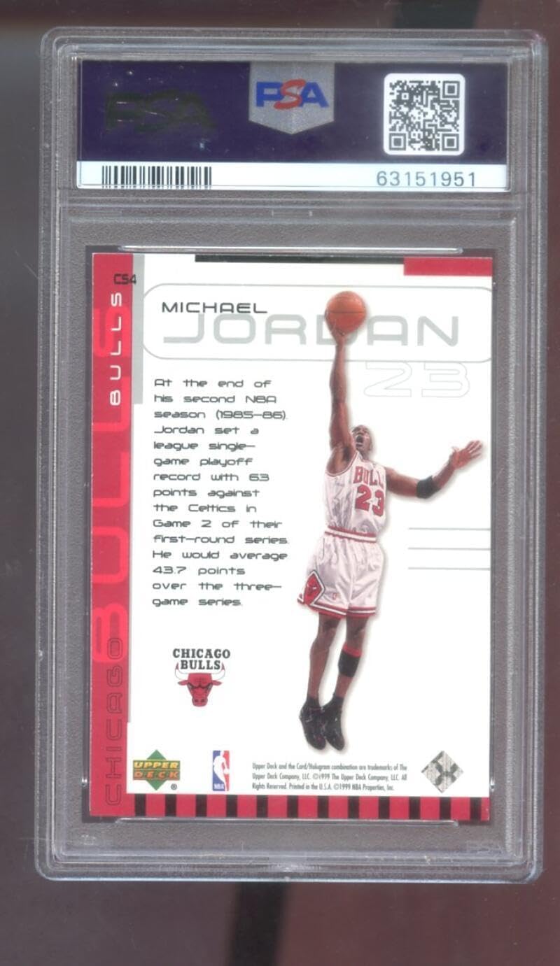 1999-00 Upper Deck Ovation Center Stage CS4 Michael Jordan PSA 7 Graded Card NBA - Unsigned Basketball Cards