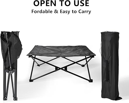 Miniatura 3 de Cama elevada para perros con malla transpirable, cama plegable para perro, cama elevada para mascotas con bolsa de transporte, catre portátil de