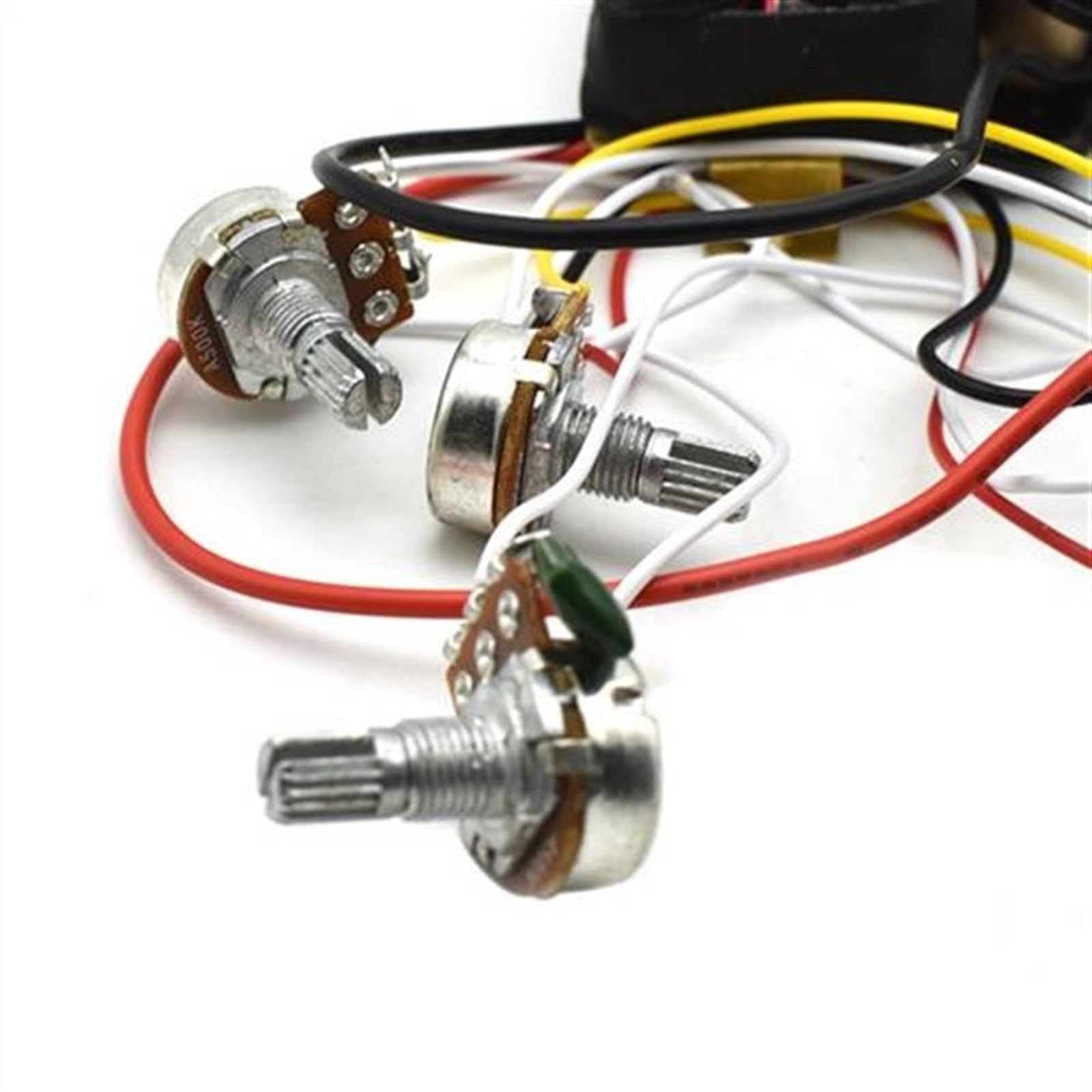 Conjunto De Línea De Captación De Guitarra Eléctrica ST HSH Con Kit De Cableado De Potenciómetro De 500 K(White)