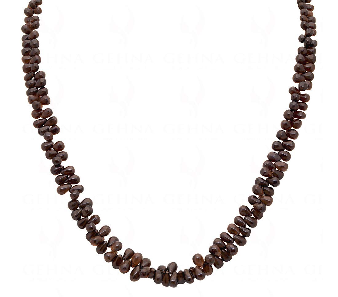 gehna Smokey Topaz Gemstone Drop Shaped Bead Strand NS1353-picture-38