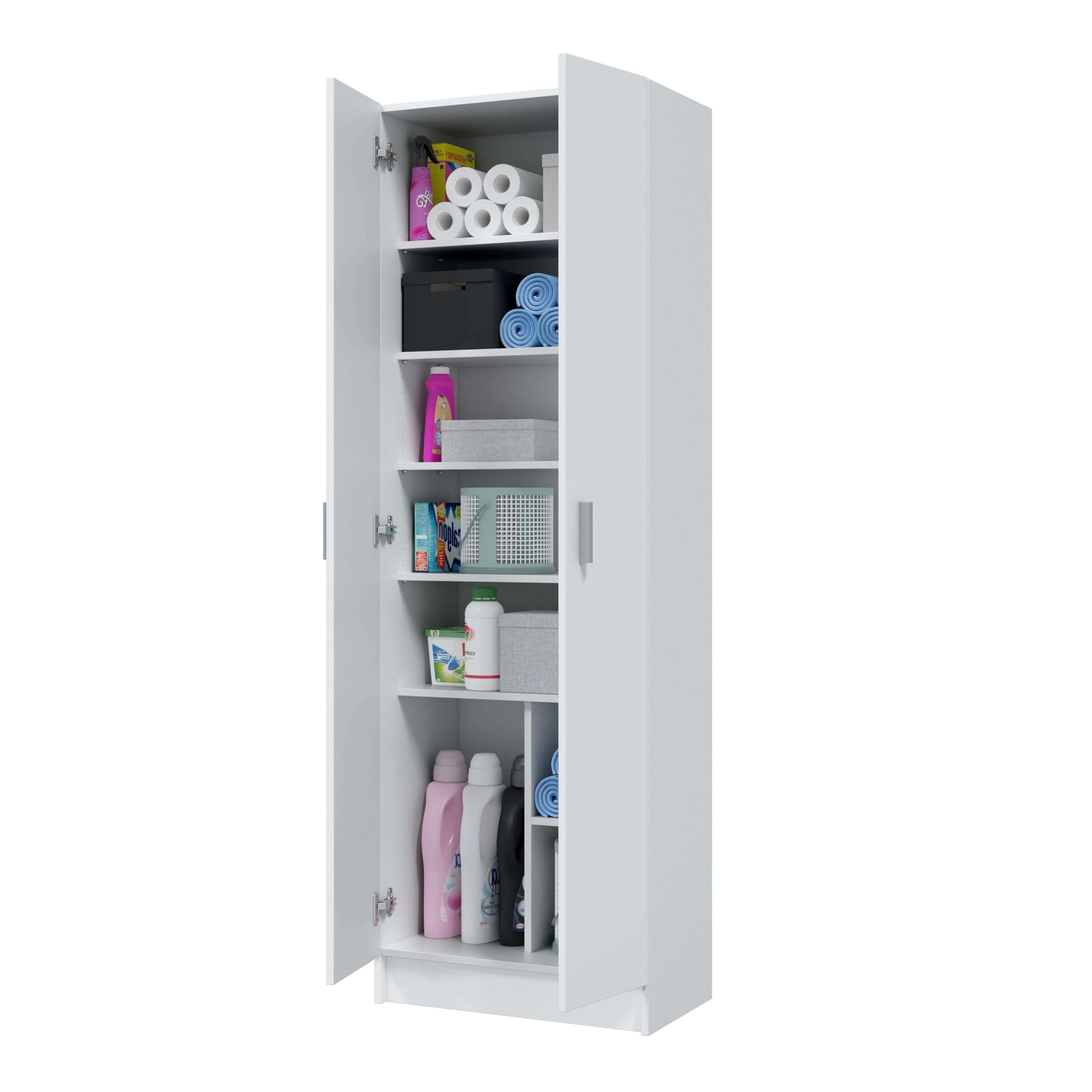 Habitdesign Furniturefactor Armadio/Scarpiera Universale a 2 Ante, Colore Bianco, Legno, 1
