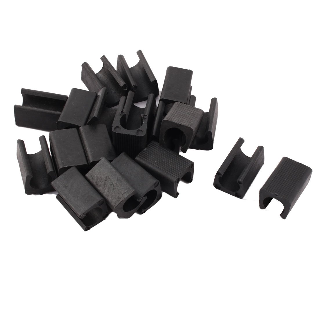 Uxcell Black Sourcing Map Plastic Chair Foot U Shaped Floor Glides Tubing Caps Cover 10Mm Dia 20Pcs