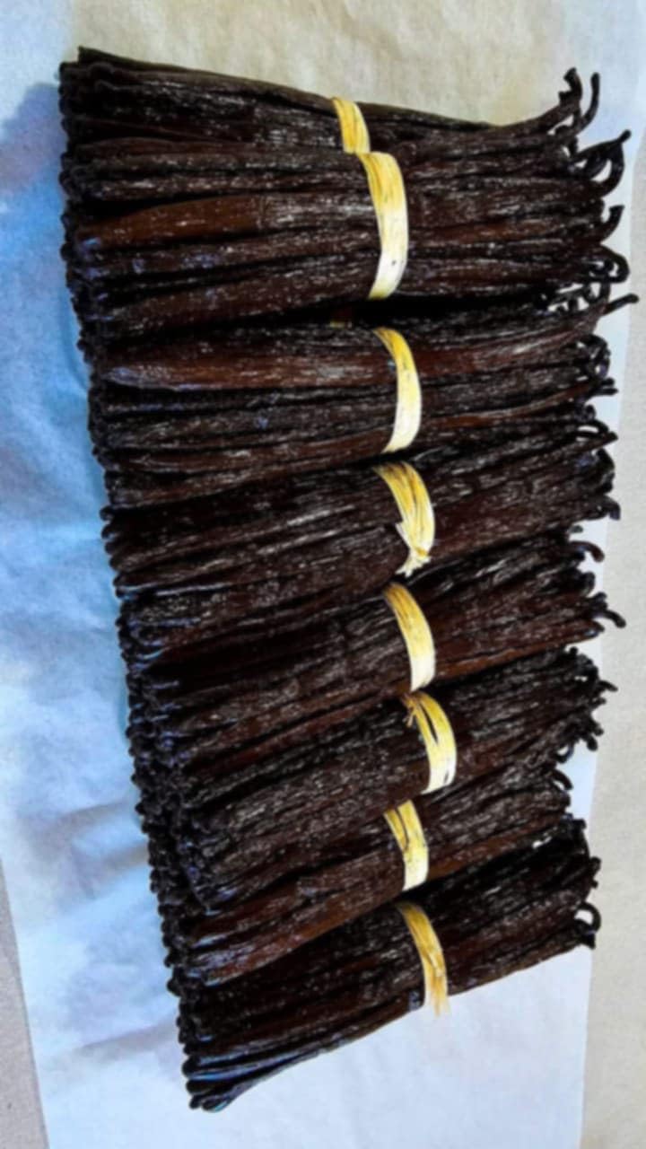 Vanille Bourbon de Madagascar, Gousses Noires Gourmet, 18 à 23 cm, Très Caramélisées, Souples et de Haute Qualité