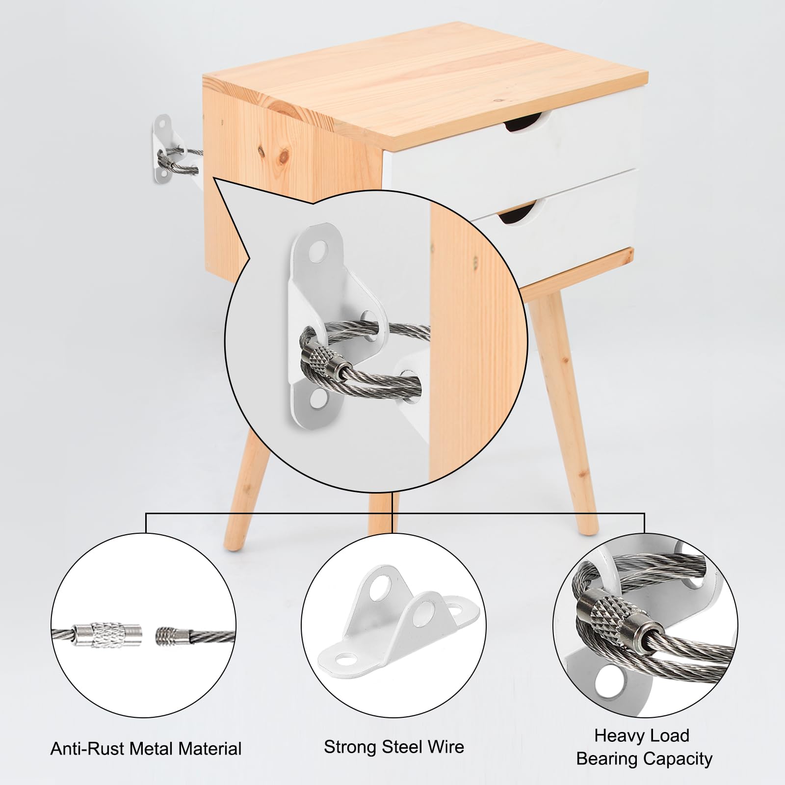 uxcell 8" Furniture Anchors - Image 4