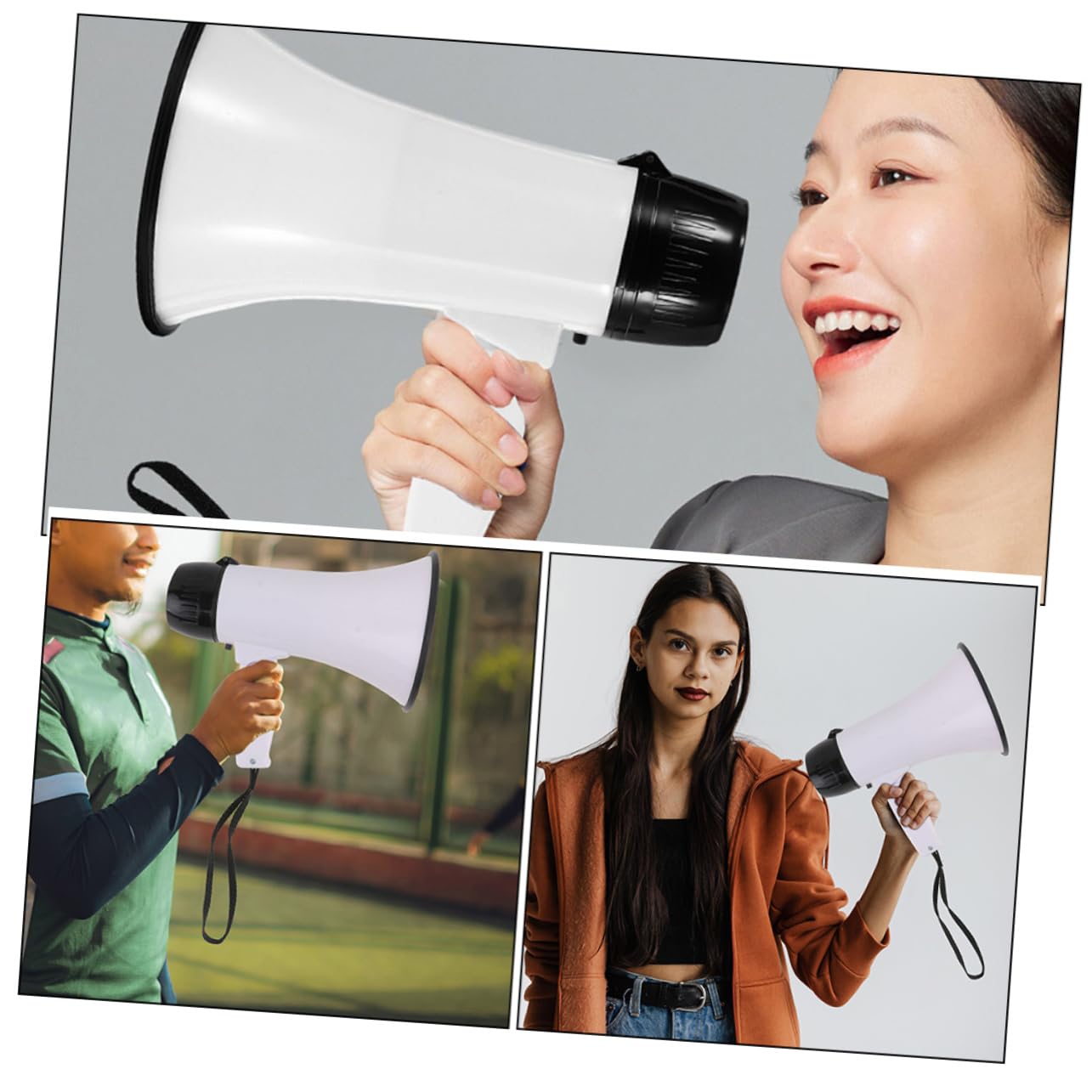 Toyvian Megáfono Portátil Altavoz con Correa De Mano Megáfono para Deportes Eventos y Animadores Bocina