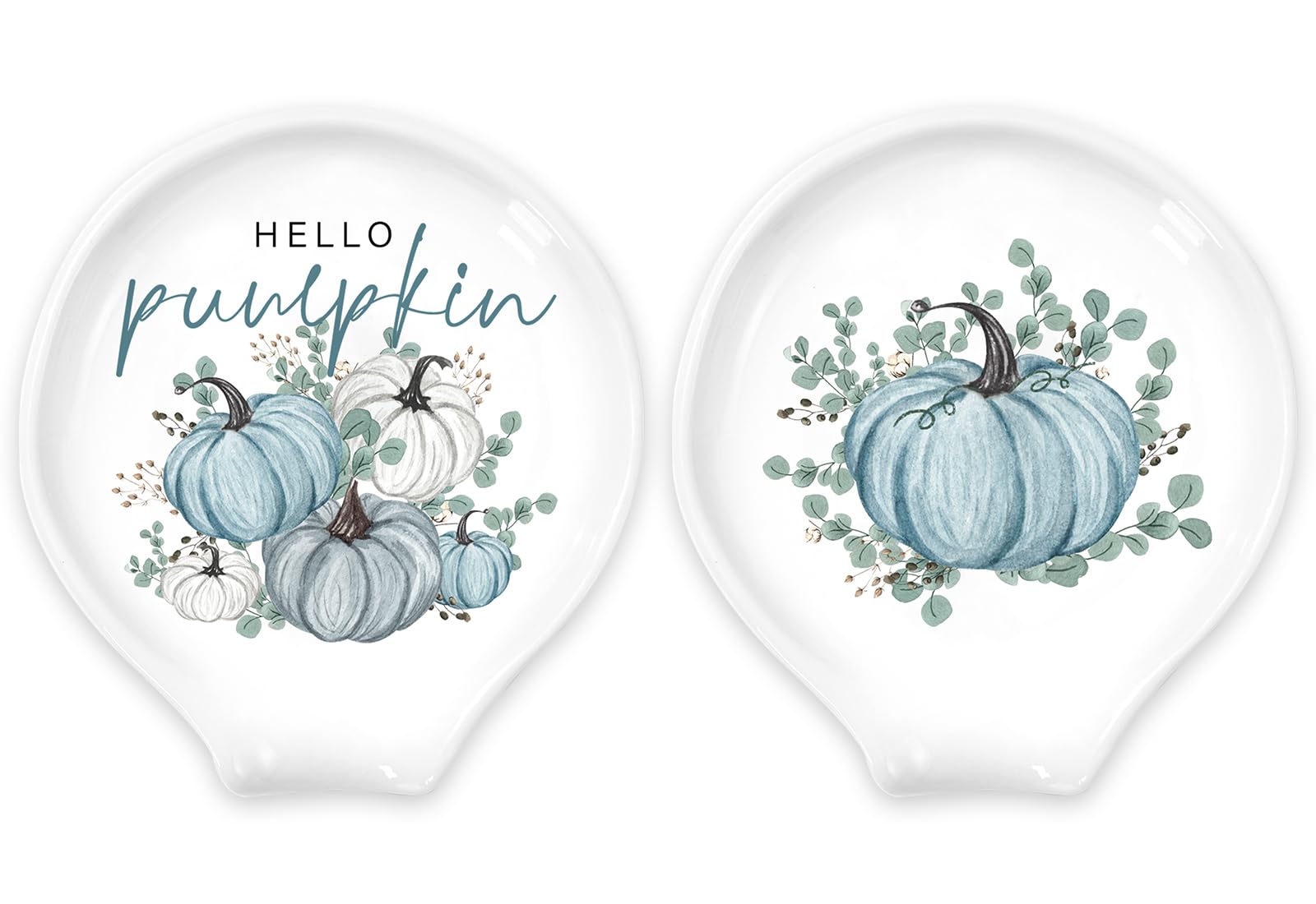 Repose-cuillère citrouille aquarelle en céramique, le cadeau idéal pour la cuisine en automne