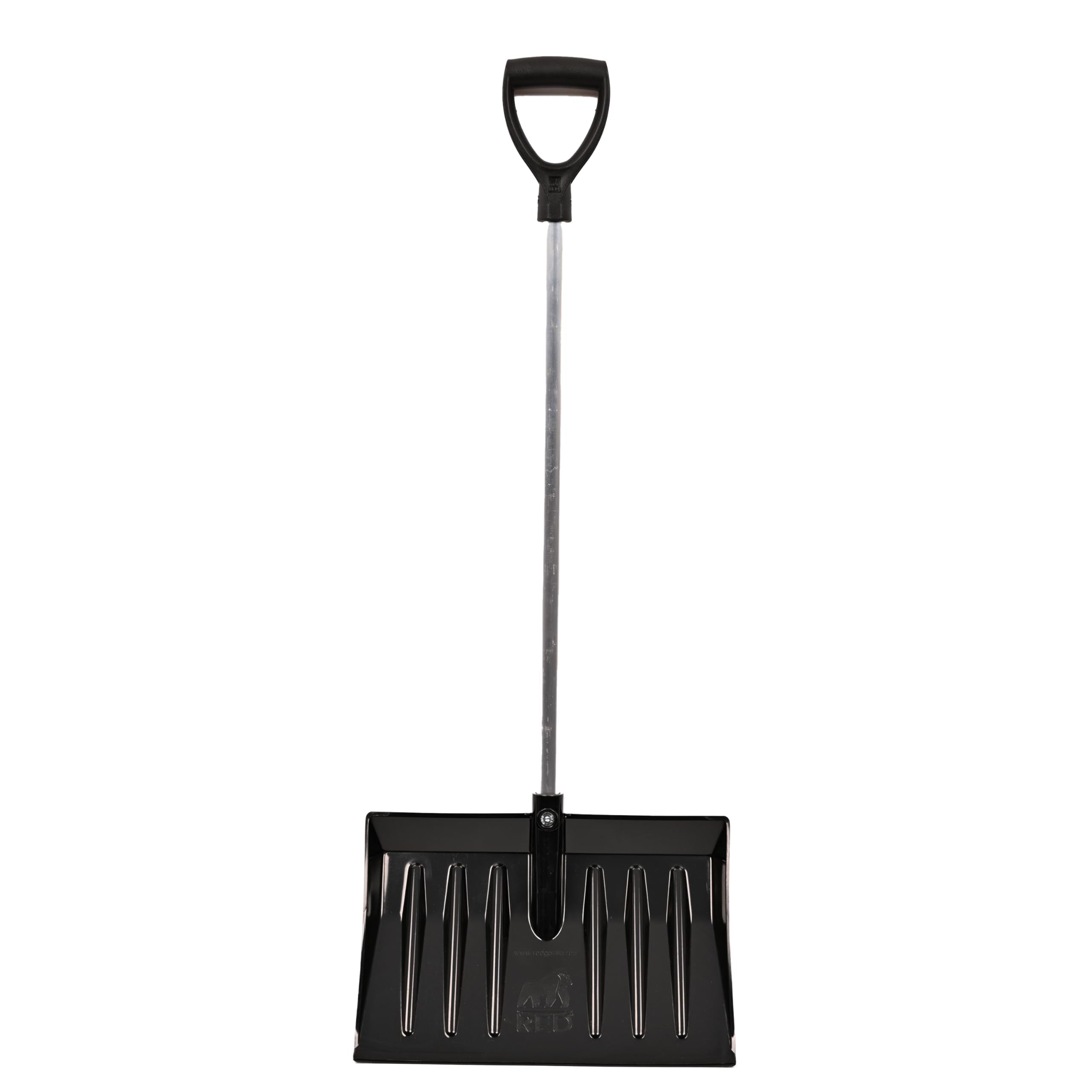 Red Gorilla Small Multi Shovel with D-Grip Handle Short Multi-Purpose Spade Lightweight Tool for Mucking Out Stable Garden Compost or Snow Shovel (Black)