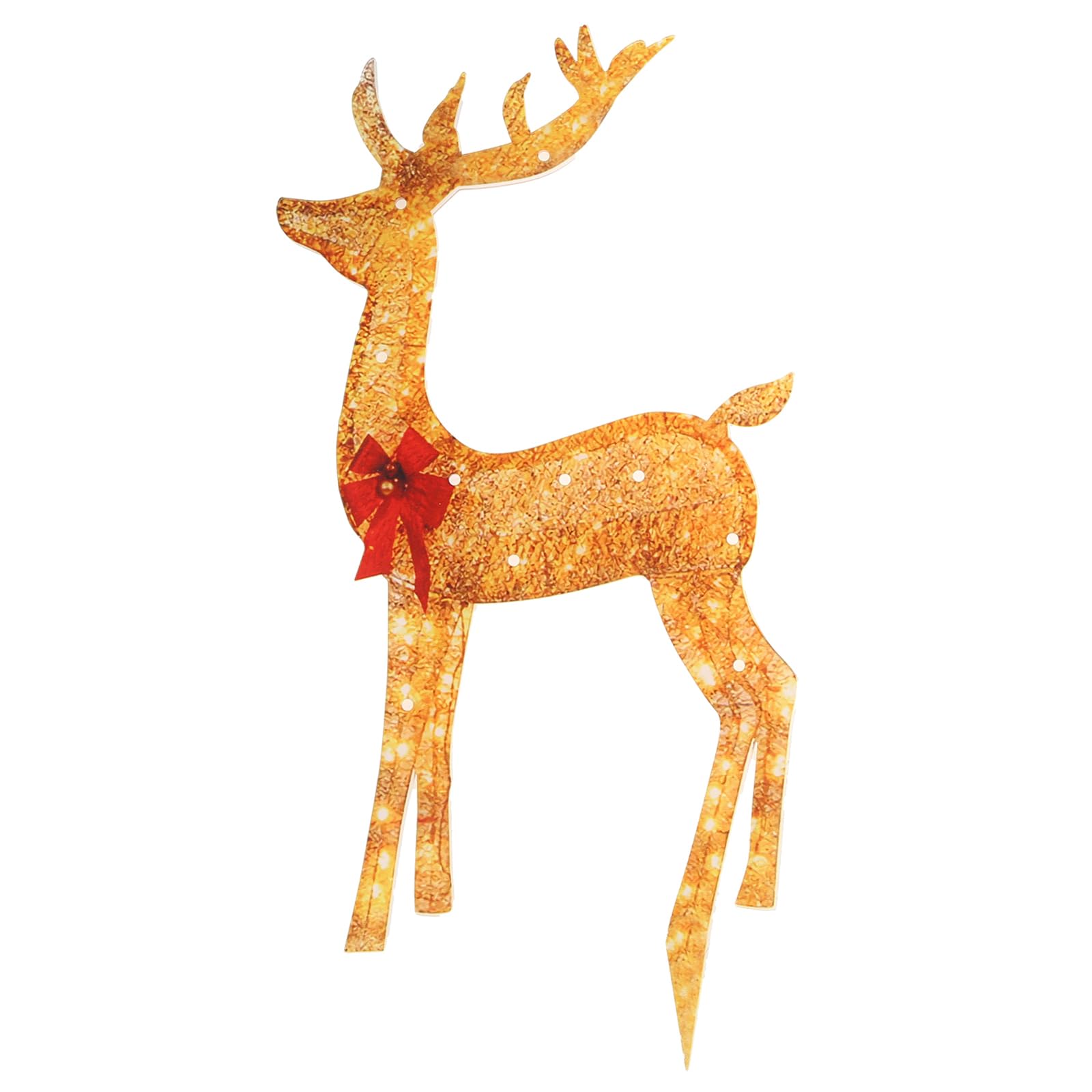 Kalttoy Christmas Deer Lights Outdoor Yard Decorations with Bright LED Glowing Light-Up Reindeer Ornaments Acrylic Reindeer Ornaments