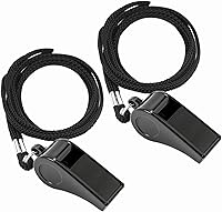 JKQAGD 2 Pack Loud Sports Whistles with Lanyard - 120dB Crisp Sound for Coaches, Referees, Emergencies & Outdoors