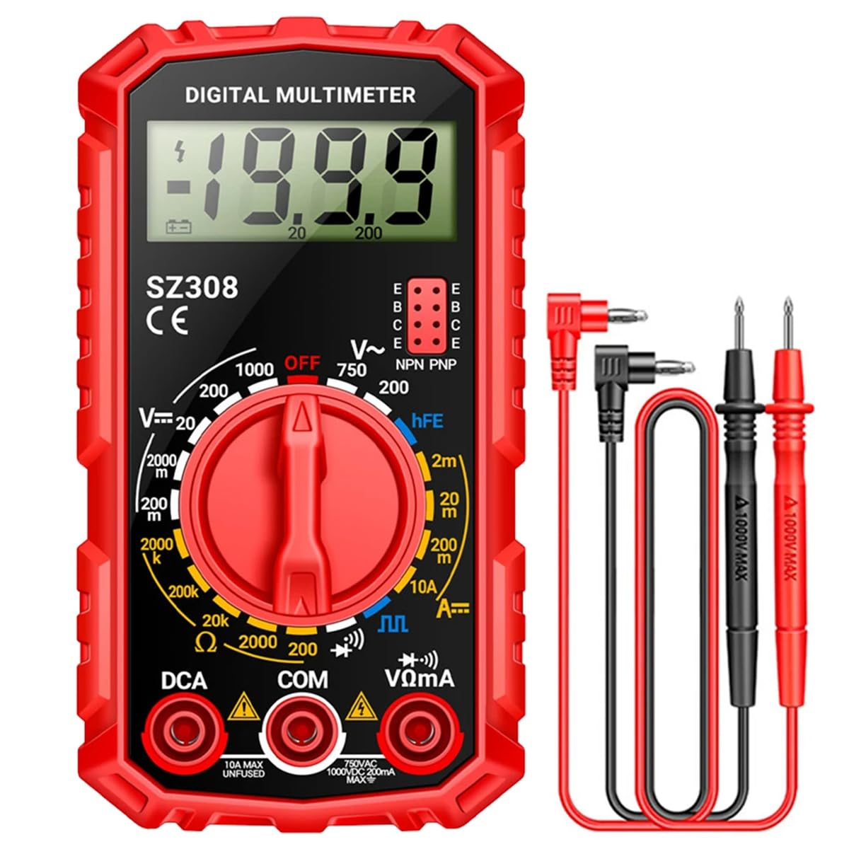 Serplex® Digital Multimeter 2000 Counts Voltage Resistance Meter AC/DC Current Meter Electrician LCD Data Display Ohm Square Wave Test (Battery not included) (B0D78NKF6G) Amazon Price History, Amazon Price Tracker