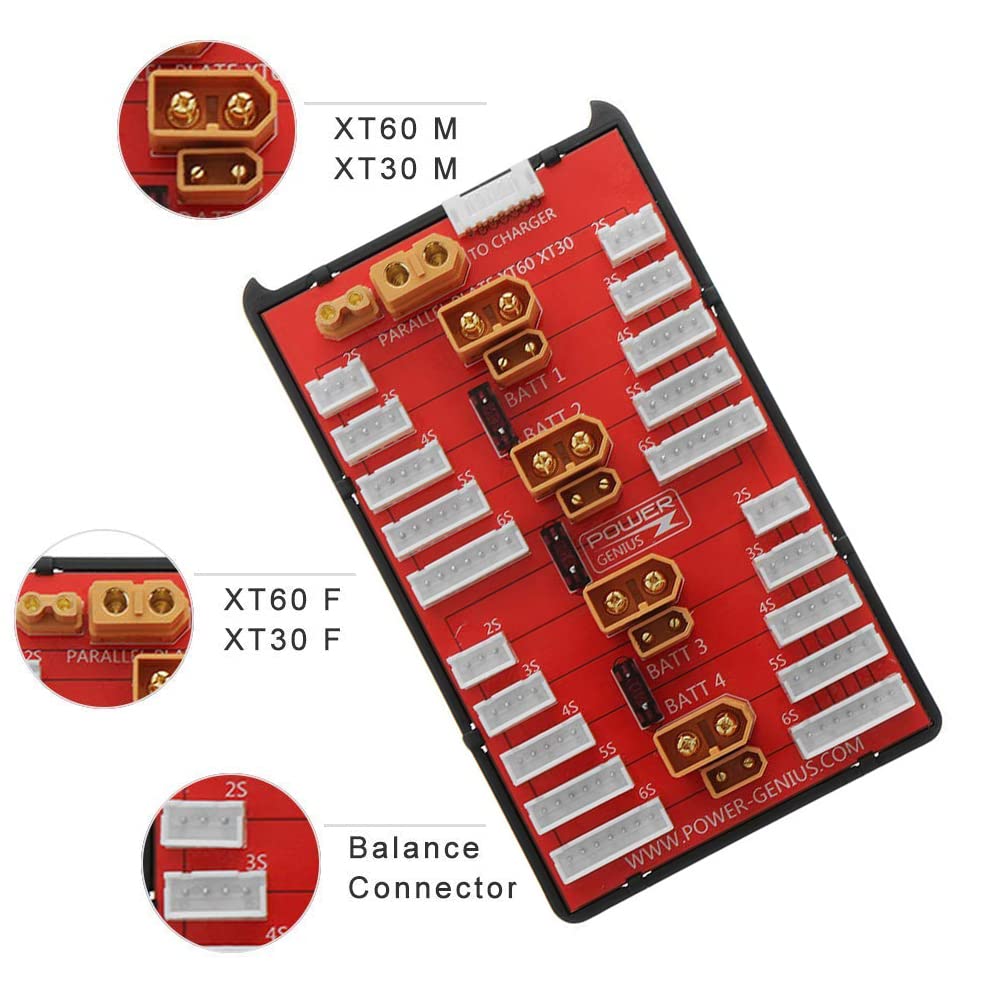 2 W 1 XT60 XT30 Równoległa ładowarka do deski ładującej kompatybilna z bateriami LiPo 2-8S do modeli RC, część do narzędzi DIY