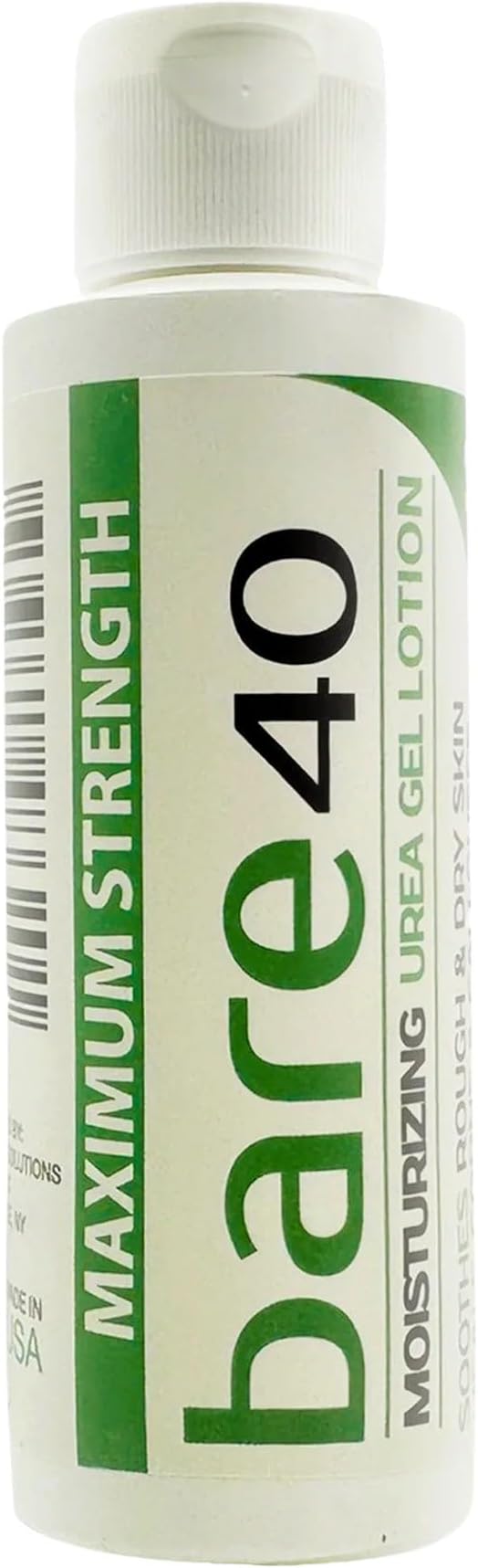 Professional Bare 40 Pro lotion with 40% Urea Cream for Dry, rough skin, Hydrating & Exfoliating Formula for Dry – Enriched with Tea Tree Oil, Aloe Vera & Jojoba Beads
