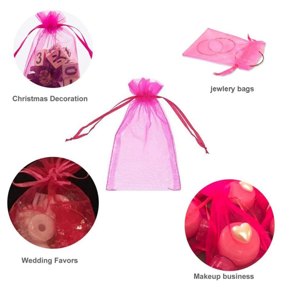 GXTBPCR 100 Pezzi Sacchetti Di Organza Multi-Color Raso Con Coulisse Sacchetto Di Organza Sacchetti Di Imballaggio Dei Monili Sacchetti Regalo Di Favore Della Festa Nuziale Di Natale-Blu,15x20cm