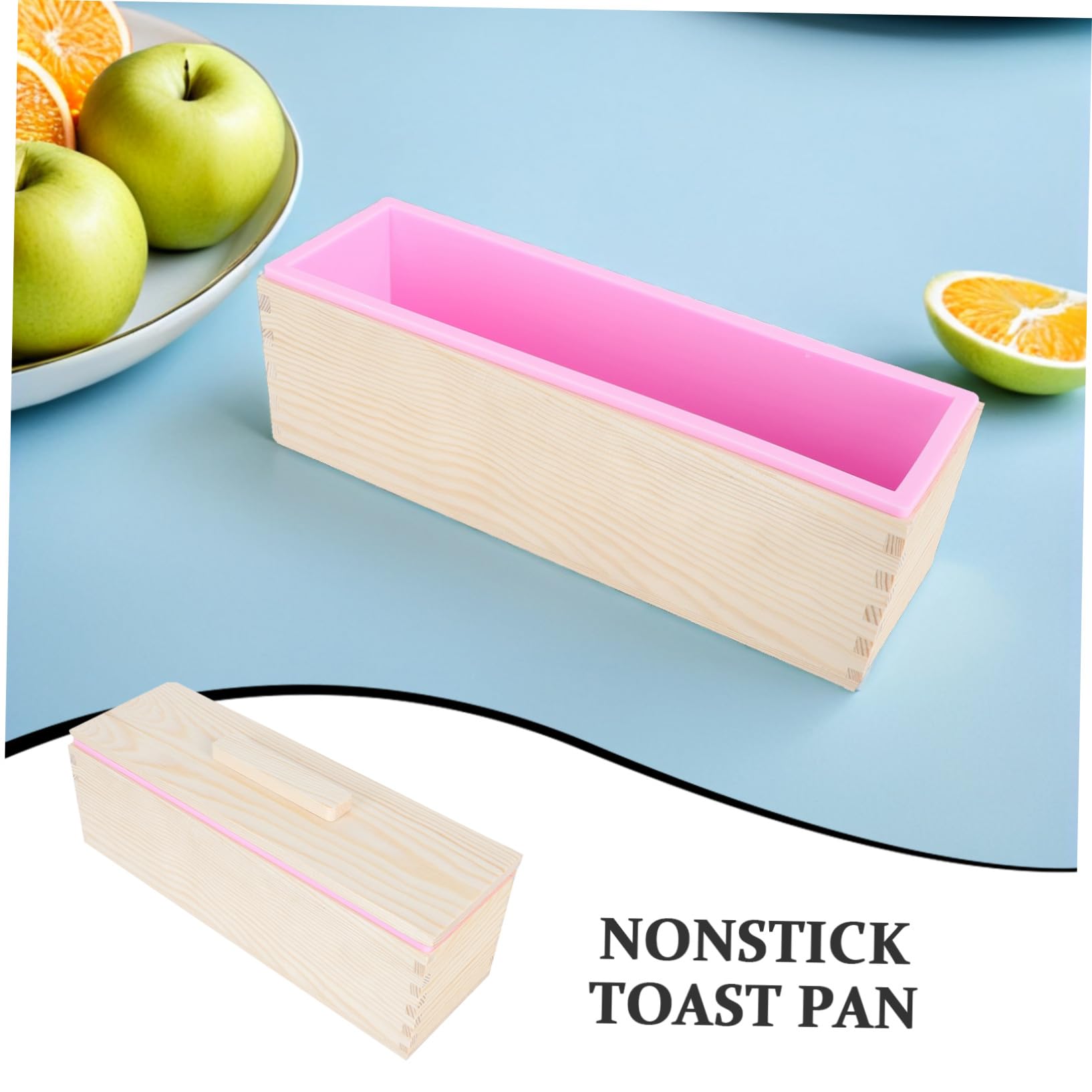 Anneome Molde Rectangular de Madera para Tostadas con Tapa, 2 Piezas
