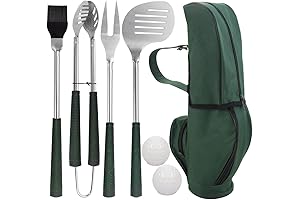 POLIGO 7PCS Golf-Club Style BBQ Tools Set- Perfect Father's Day Gift