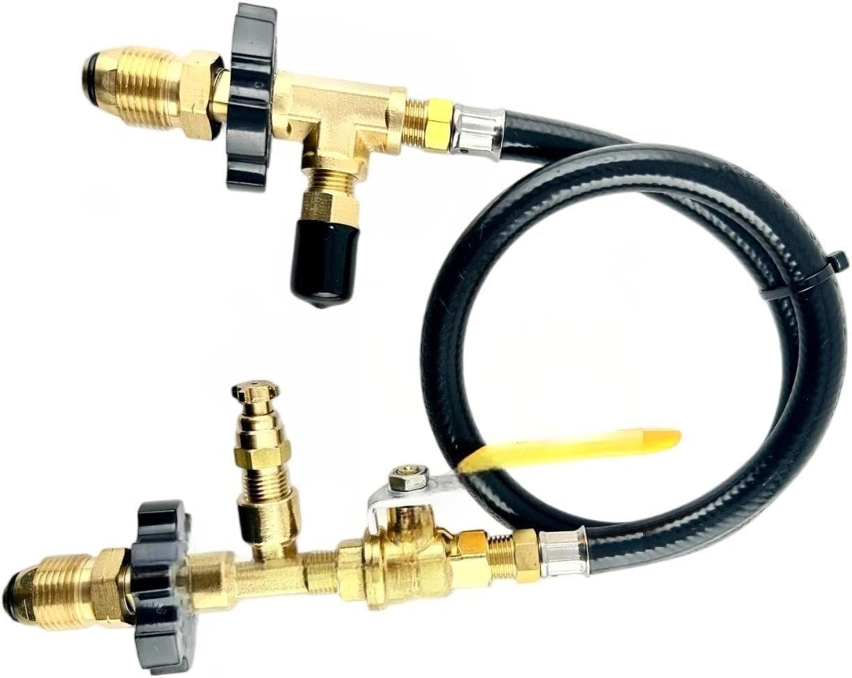 TEGRO 54" Pol To Pol Liquid Propane Transfer Hose System Fill Bbq 20lb Unloading Lpg - ASSEMBLY REQUIRED - Liquid Propane Transfer Unloading Kit NF-PR-FILL-KIT