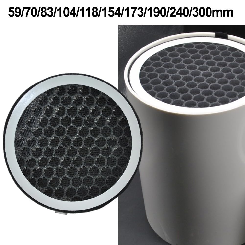 Aktivkohle-Luftfilter für PVC-Rohre, HEPA-Verbundfilterelement zur Rauch- und Staubentfernung, Luftauslasssieb für Frischluftsysteme (104 mm)