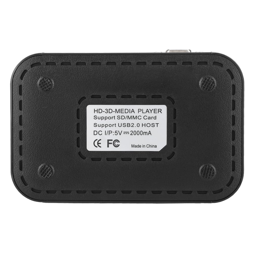 Lazmin112 Lettore multimediale Multi-Player per Auto Mini Lettore multimediale HD 1080P HD con Telecomando, Lettore di Dischi rigidi per Video di Rete 100-240V(# 2)