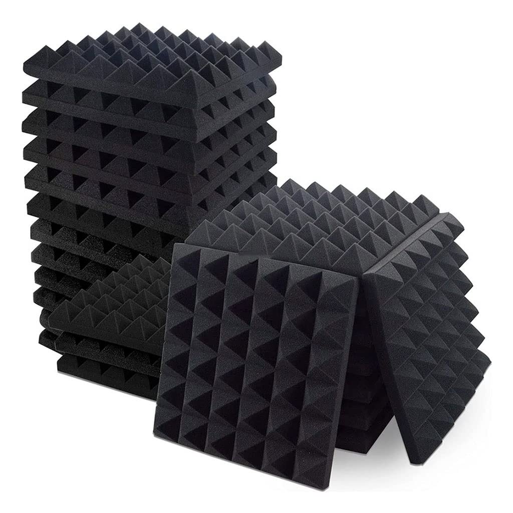12 Szt. 30x30x5 Cm Pianka Akustyczna Dźwiękochłonna Izolacja Panelowa Dźwiękochłonna Gąbka Podkładka Ścienna Panele Ścienne
