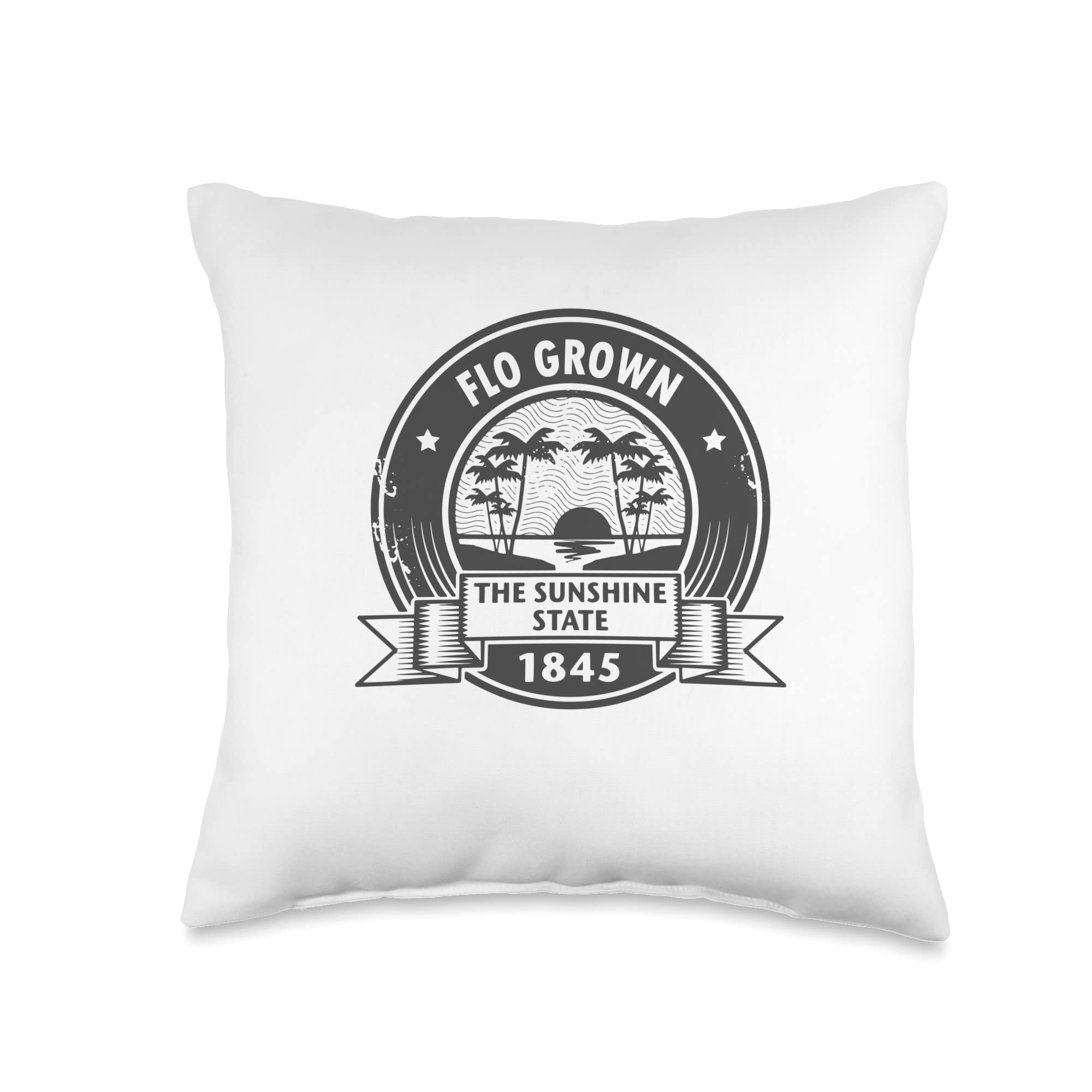 FloWellFlo Grown Grey Throw Pillow, 16x16, Multicolor