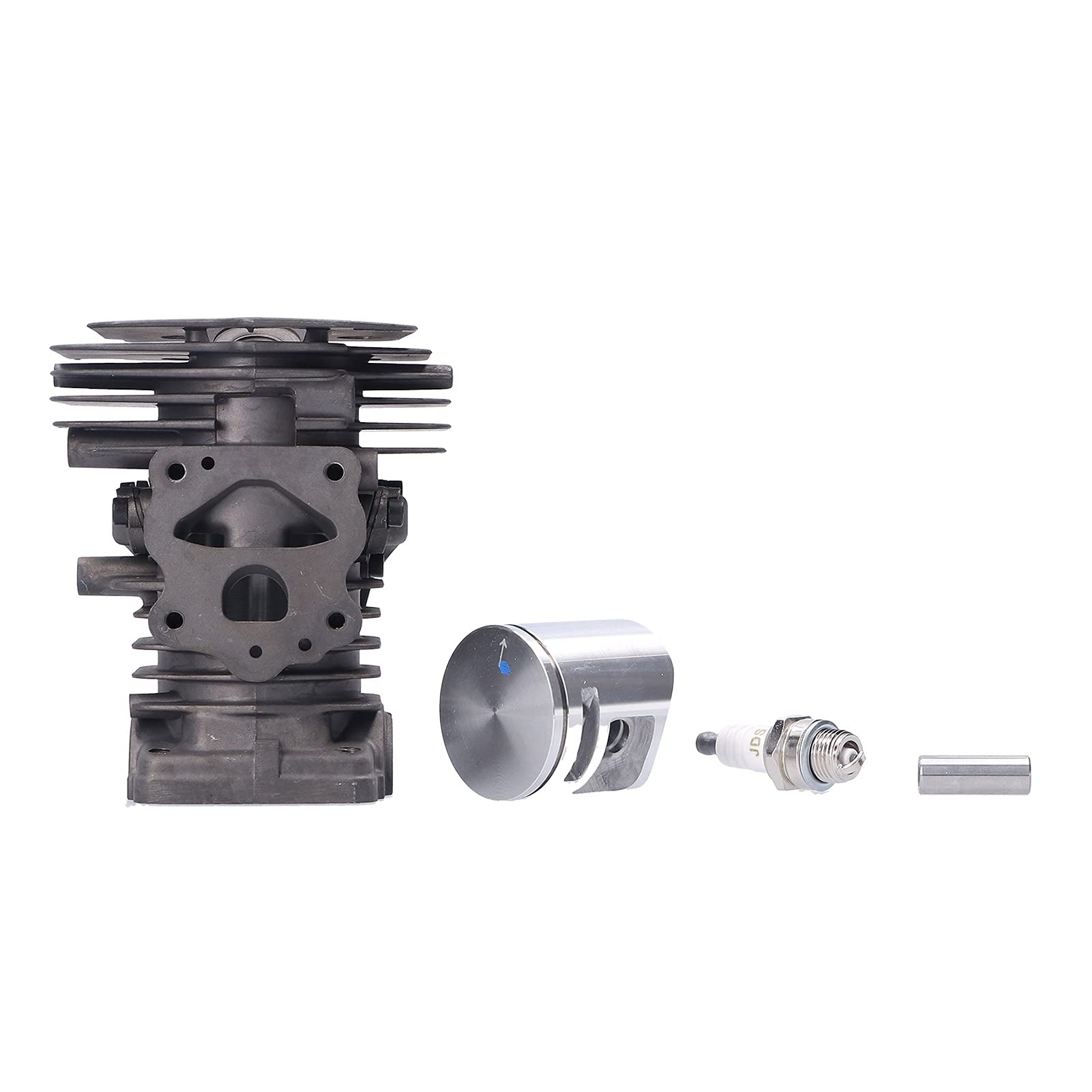 Kit Pistone Cilindro per Husqvarna 445 450 450e Parti di Ricambio per Motosega 44 Mm con Forte Capacità di Diffusione Termica