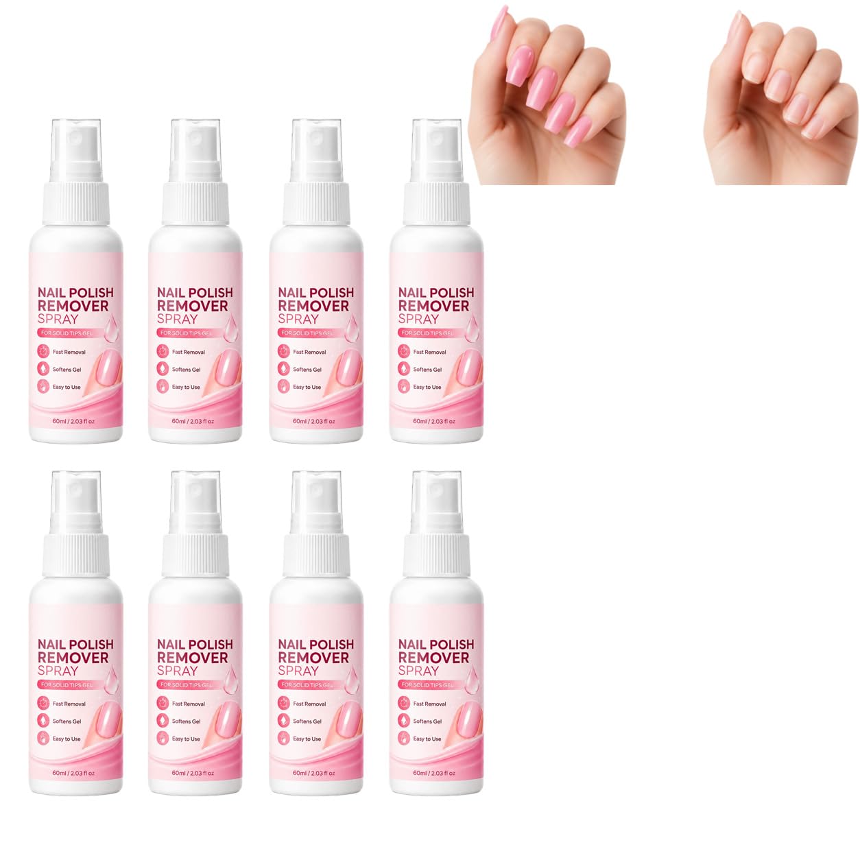 Polish Dissolve Removal Spray, Leistungsstarker Nagellackentferner. (8PCS)
