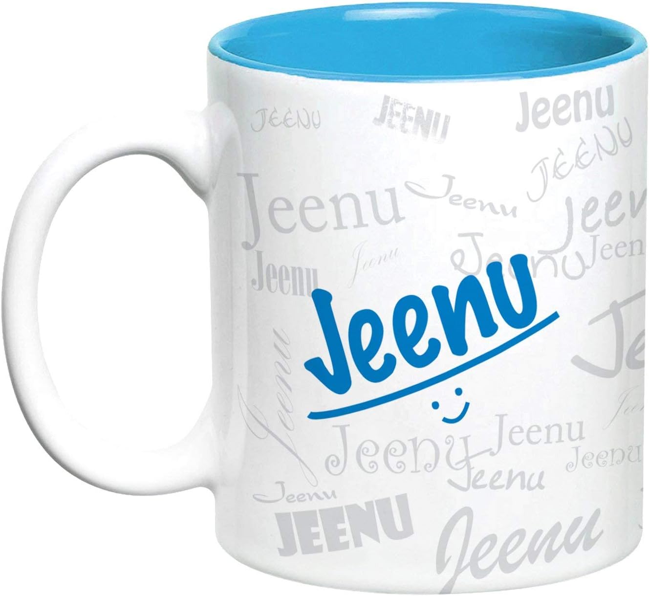 Hot Muggs Me Graffiti Mug - Jeenu Personalised Name Ceramic, 315 ml, 1 Unit