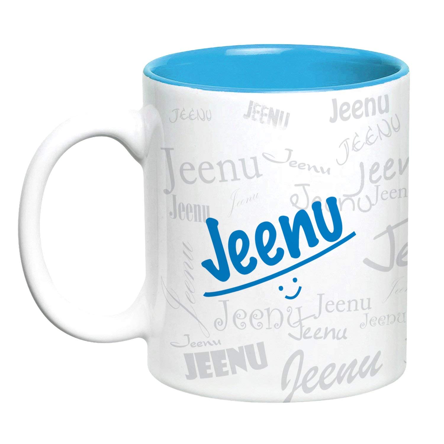 Hot Muggs Me Graffiti Mug - Jeenu Personalised Name Ceramic, 315 ml, 1 Unit