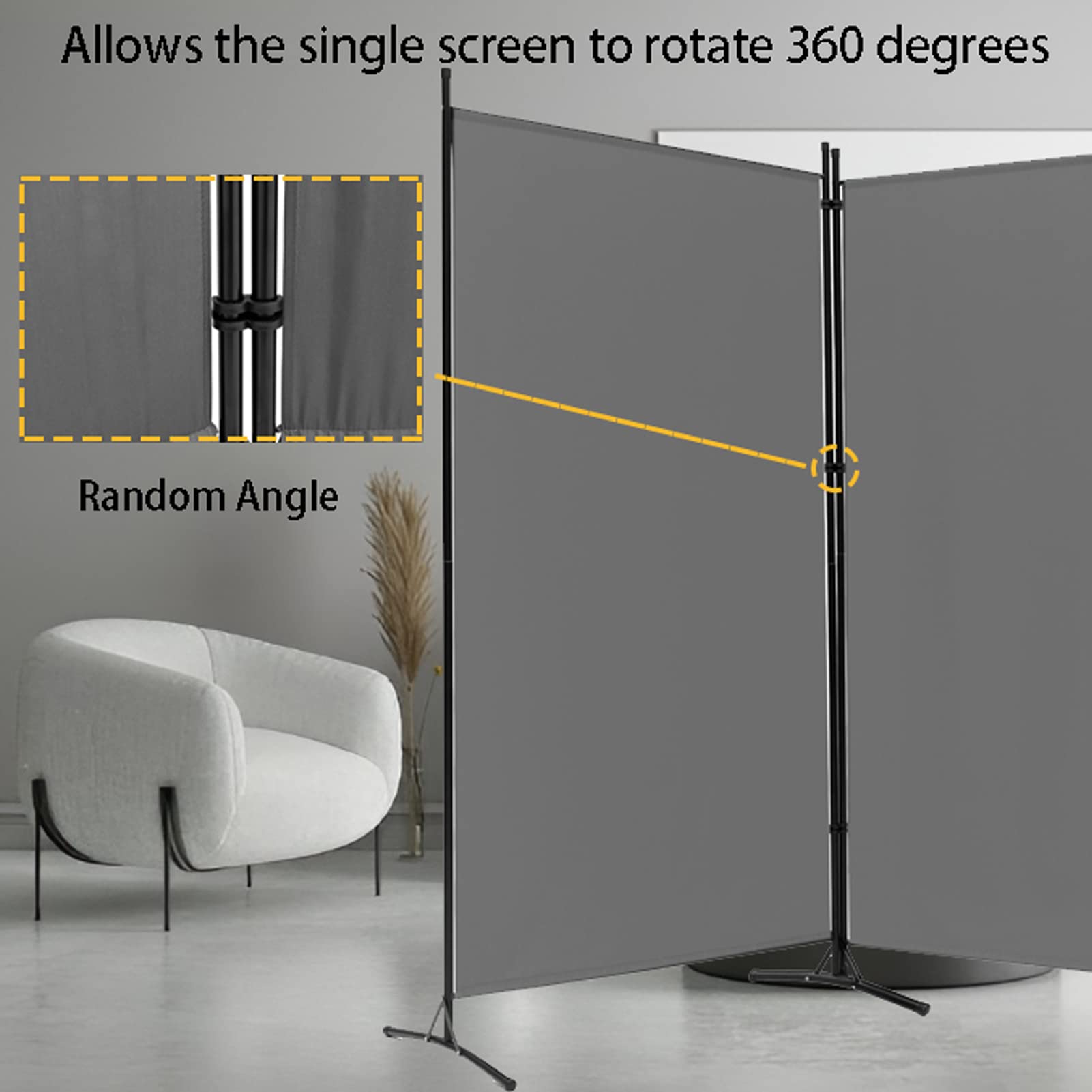 Room Divider 3Panel Folding Portable Office Walls Divider, Folding