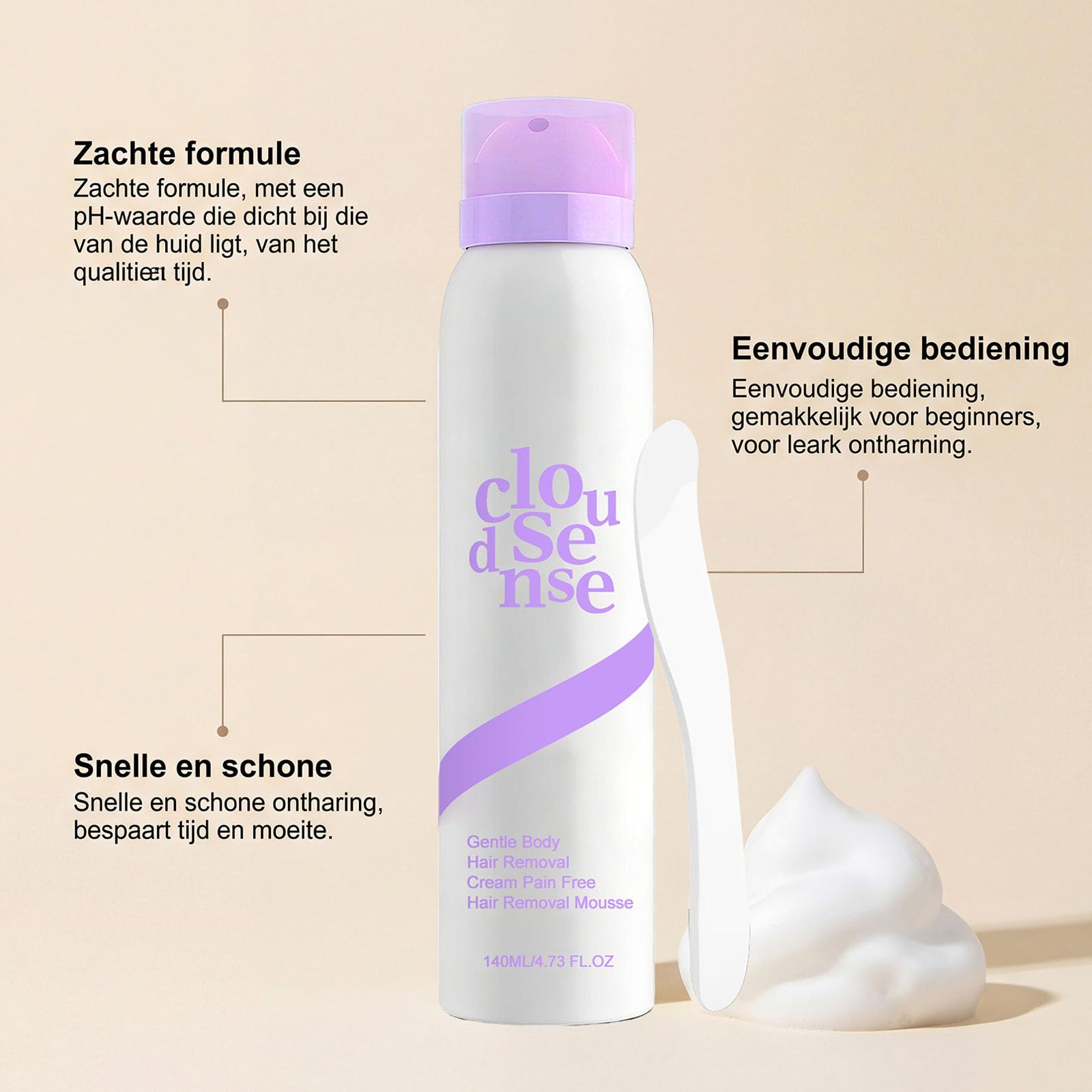 Depilazione Mousse Donne Uomini, spray depilazione bikini, crema depil/azione per le zone delle donne, de/pilazione pelle sensibile, crema hair removal viso, Mousse hair removal (3pcs)