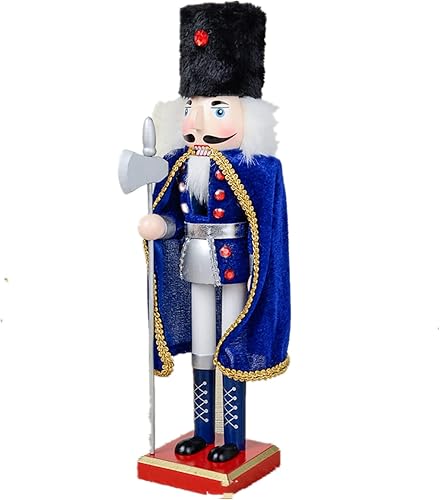 ENLAYER Figuras de cascanueces de 15 pulgadas decorativas de Navidad, marioneta de cascanueces de madera pura pintada a mano, juguete coleccionable ENLAYER Figuras de cascanueces de 15 pulgadas decorativas de Navidad, marioneta de cascanueces de madera pura pintada a mano, juguete coleccionable