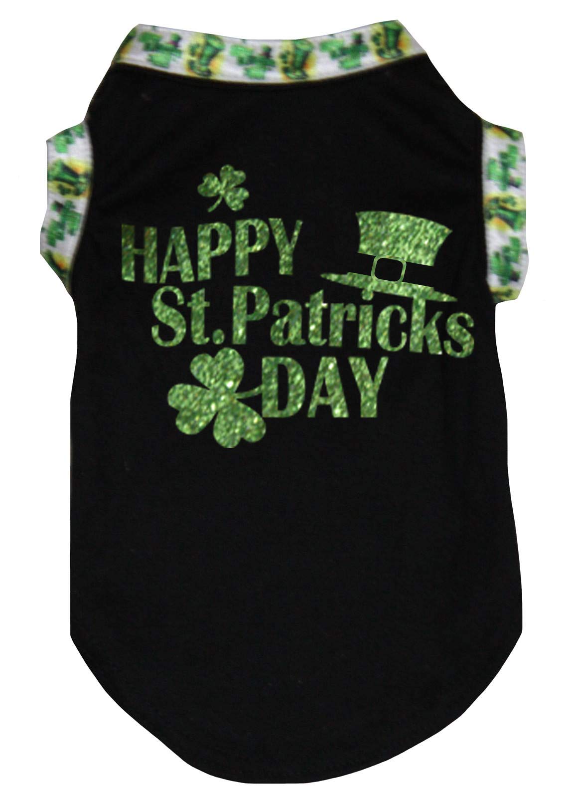Chemise pour chien grand format XXXL noir motif Saint Patrick