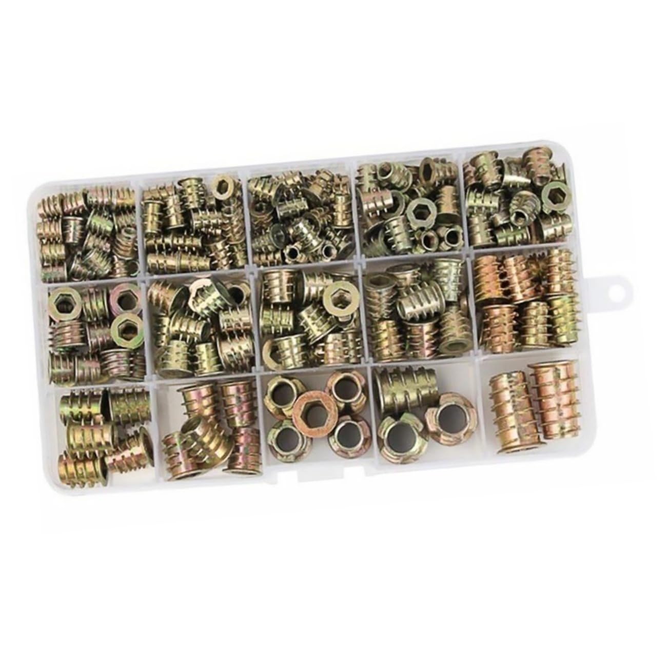 Cabilock 230pcs Threaded Inserts for Furniture Assembly Smooth Surface Resistant Fasteners for Projects