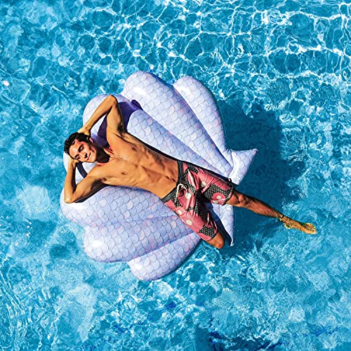 Mermaid Shell Jumbo Island - 60 X 69 By Poolcandy. Amazing Pool Float To Lounge In Style #TOP2