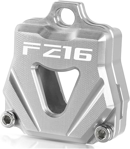 Motocicleta CNC accesorios aluminio clave cubierta tapa protección llaves caso Shell para Yamaha FZ-16 FZ 16 2015 2016 (color  plata)
