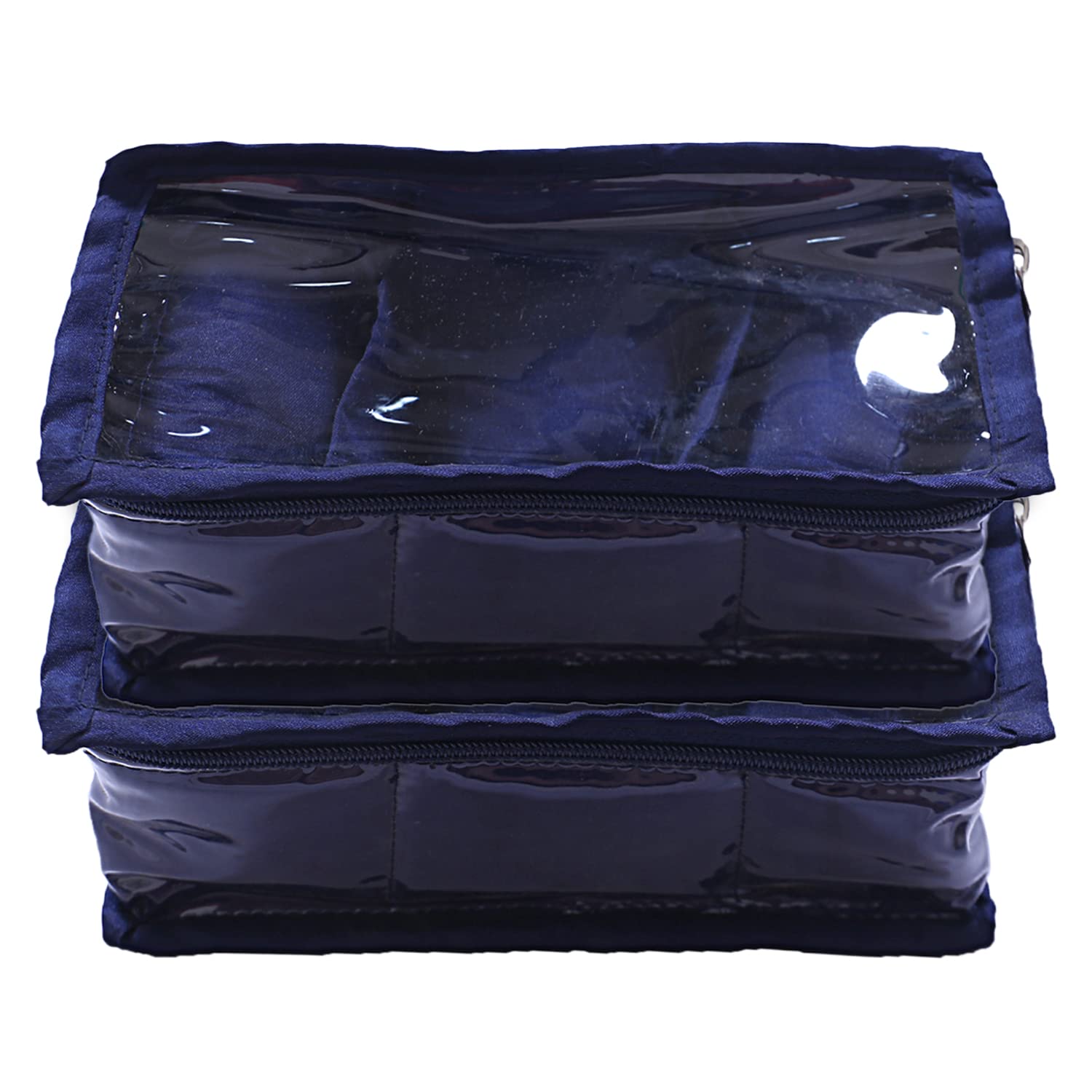 Kuber Industries Multiuses PVC Laminate 3 Case Watch Organizer/Bracelet Organizer For Watches, Bracelet Pack of 2 (Blue) (B0B12S2615) Amazon Price History, Amazon Price Tracker
