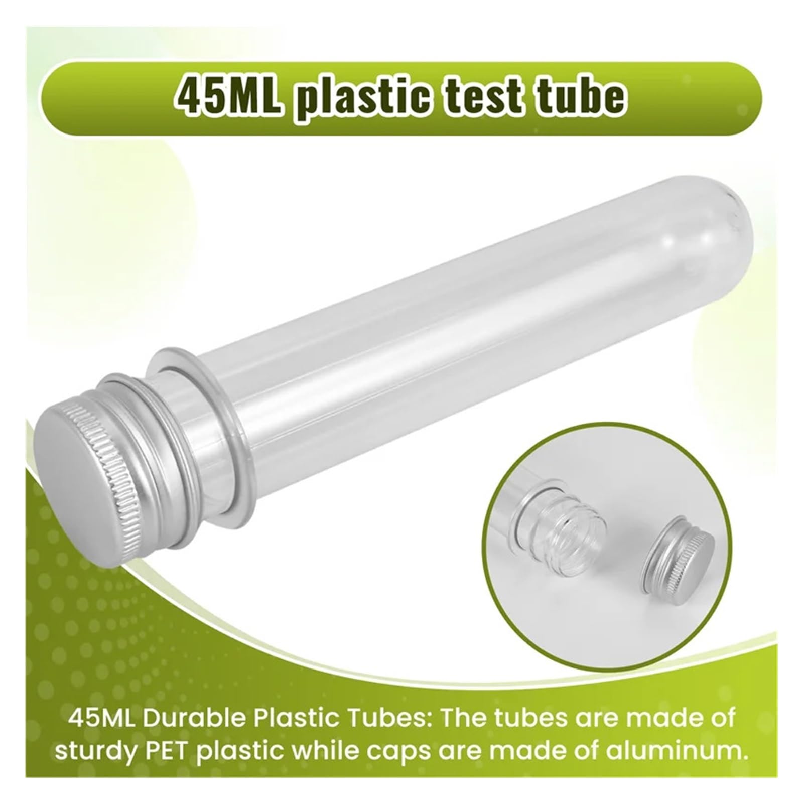 yingyingjia 25 szt. 45 ml plastikowe probówki metalowe zakrętki pojemniki na zakrętki 45 ml plastikowe probówki pojemniki na kosmetyki podróżne balsam