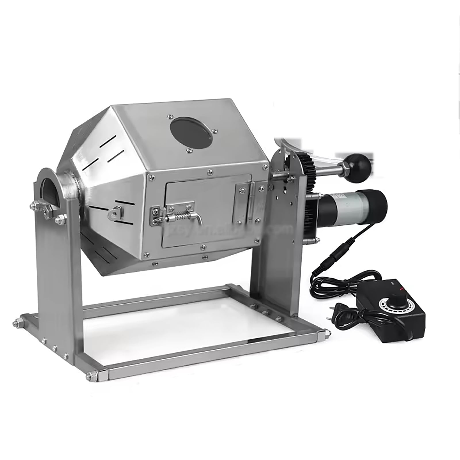 Tostador Granos Café 3,8L, Tostadora Eléctrica Frutos Secos Con Termómetro Y Barril Acero Inoxidable,velocidad 10-60 RPM/min Y Capacidad Horneado 300-500g,temperatura Constante 360°,para Maní